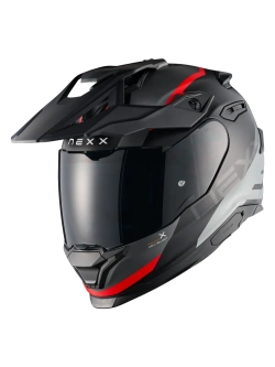 Kask adventure Nexx Y.Travl Quest czarno-szaro-czerwony