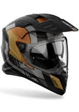 Kask adventure Airoh Bandit Horn czarno-szaro-złoty matowy