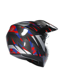 Kask adventure AGV AX9 Steppa czarno-czerwono-niebieski