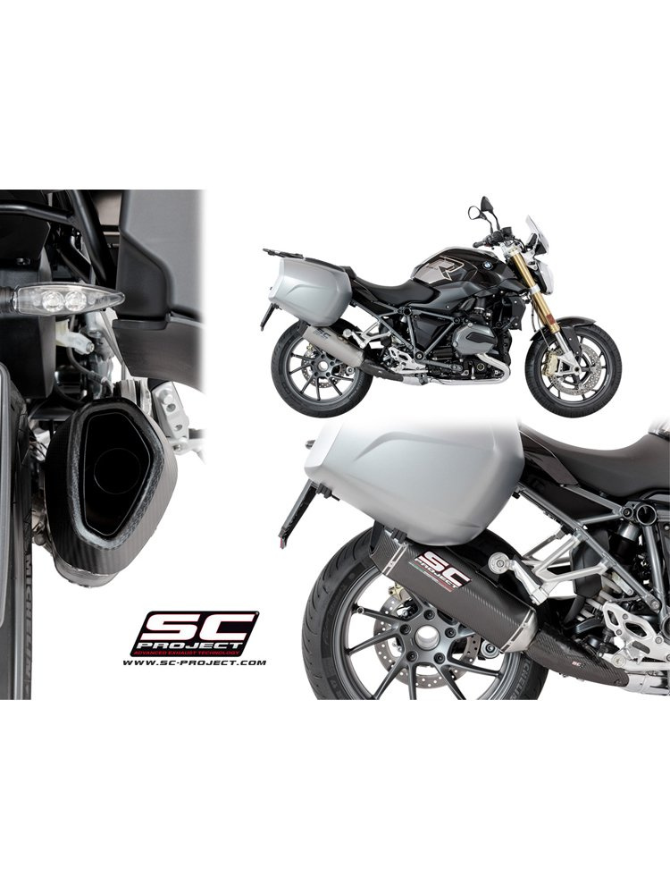 Tłumik SLIP-ON SC1-R Carbon fiber z karbonową końcówką SC-Project do BMW R 1200 R - RS (2017 - 2018)