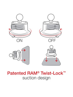 Przyssawka RAM z głowicą obrotową
