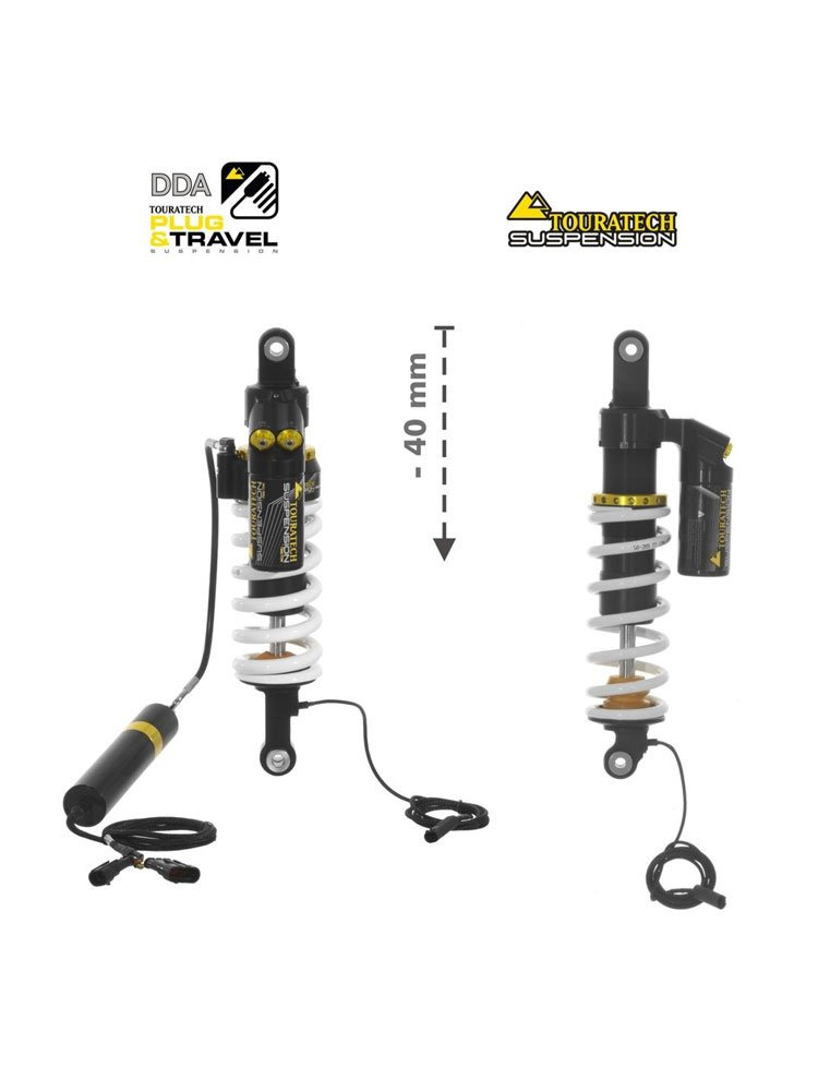 Zestaw obniżający wysokość motocykla -40mm Plug & Travel Suspension Touratech do BMW R1200GS/R1250GS Adventure (17-24)