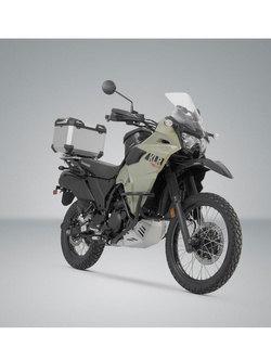 Zestaw: kufer centralny czarny TRAX ADV + stelaż Adventure-rack SW-Motech Kawasaki KLR 650 / S (22-) [pojemność: 38 L]