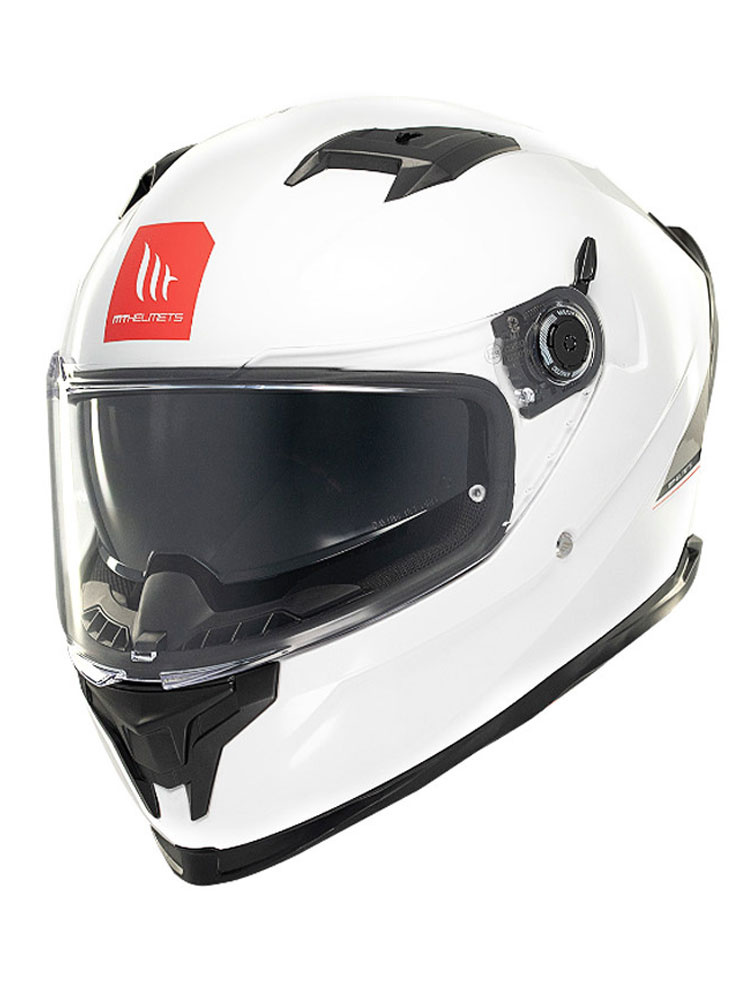 Kask integralny MT Braker SV Solid biały perłowy