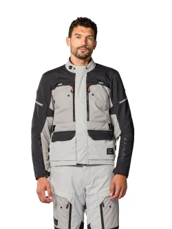 Kurtka motocyklowa tekstylna REV’IT! Outback 5 H2O szaro-czarna
