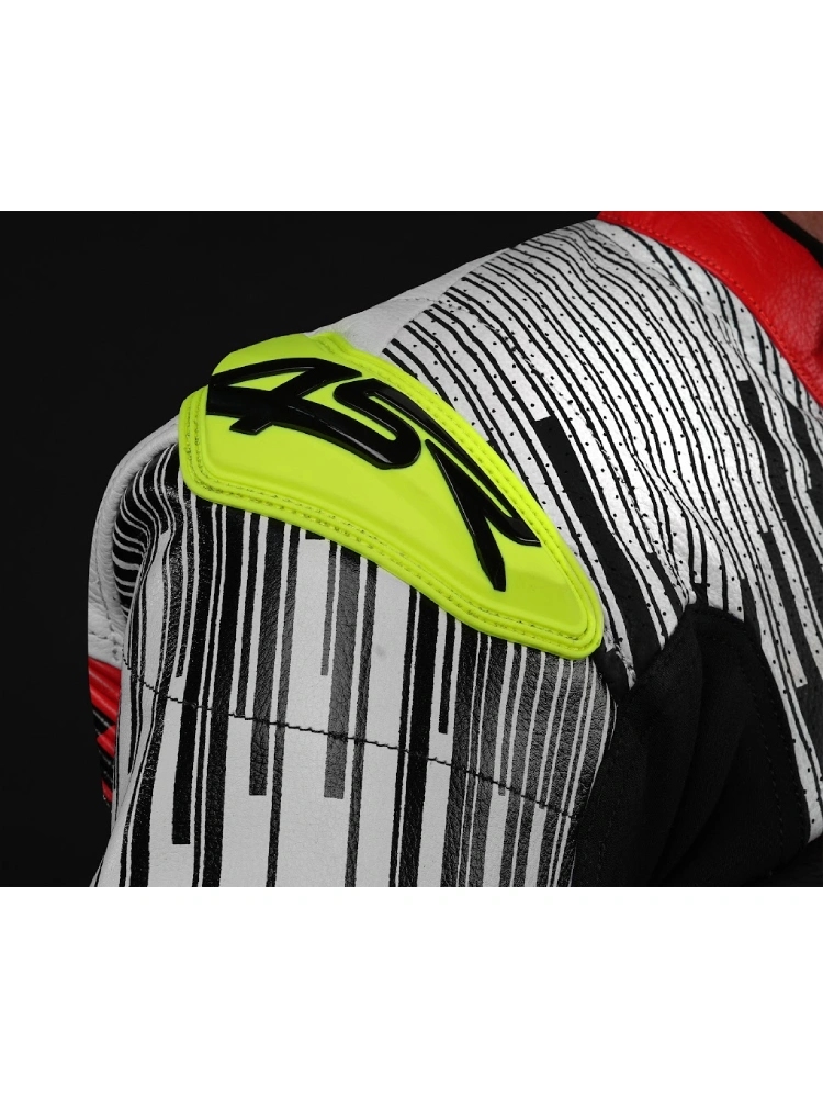 Kombinezon motocyklowy dwuczęściowy 4SR RR Stripes AR czarno-biało-czerwony