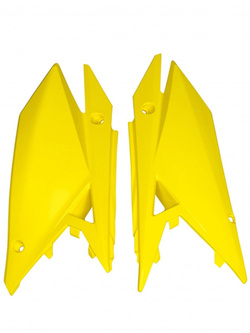 Osłony boczne tylne UFO do Suzuki RMZ 250 (19-), RMZ 450 (18-) żółte