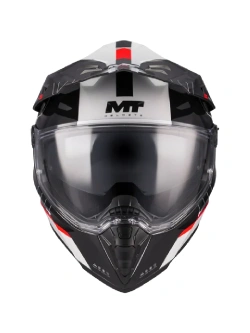 Kask adventure MT Track SV Nomad A15 biało-czarno-czerwony, połysk