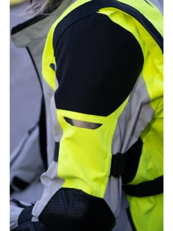 Kurtka motocyklowa tekstylna damska Klim Altitude szaro-fluo żółta