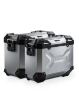 Zestaw: kufry boczne + stelaże Pro TRAX ADV SW-Motech BMW R 1200 GS (04-12)/ Adventure (06-13) srebrne [poj.: 37 + 45l]
