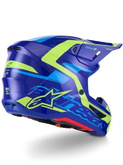 Kask enduro Alpinestars SM7 Deed niebieski-fluo połysk