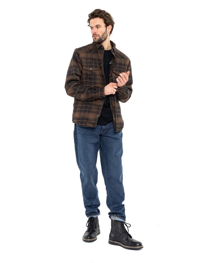 Koszula motocyklowa John Doe Motoshirt Woody brązowa