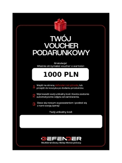 Voucher podarunkowy Defender o wartości 1000,- PLN [wersja elektroniczna]