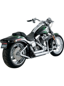 Pełny układ wydechowy Vance & Hines Shortshots Straggered chrom do Harley Davidson FXS/FXST/FLST (00-11) (z wyjątkiem FXCW/C (08-11), FXSTSSE (09))