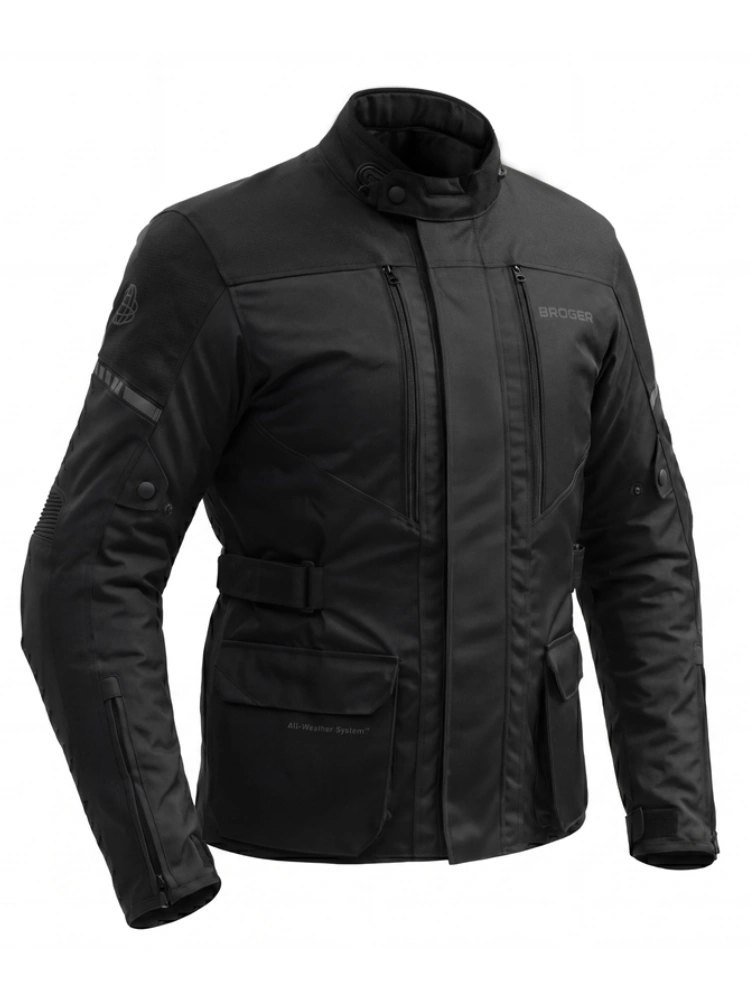 Kurtka motocyklowa tekstylna Broger Overland czarna