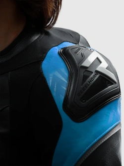 Kurtka motocyklowa damska skórzana Rebelhorn Diva RS czarno-niebieska