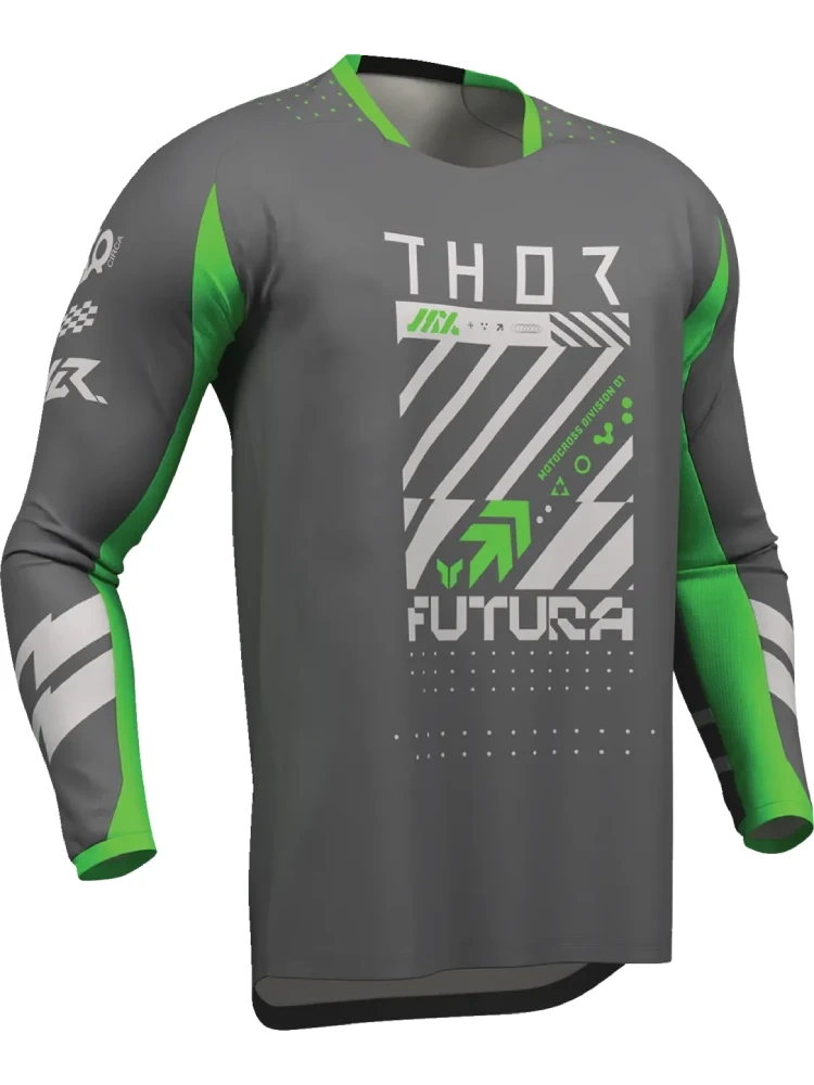 Bluza enduro Thor Launchmode Futura szaro-zielona