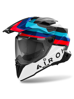 Kask integralny Airoh Commander II Doom biało-czerwono-niebieski