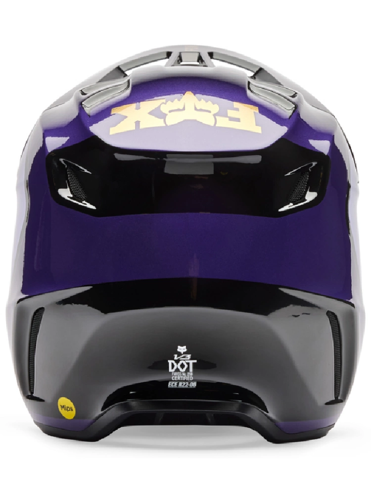 Kask enduro Fox V3 Drip czarno-fioletowy