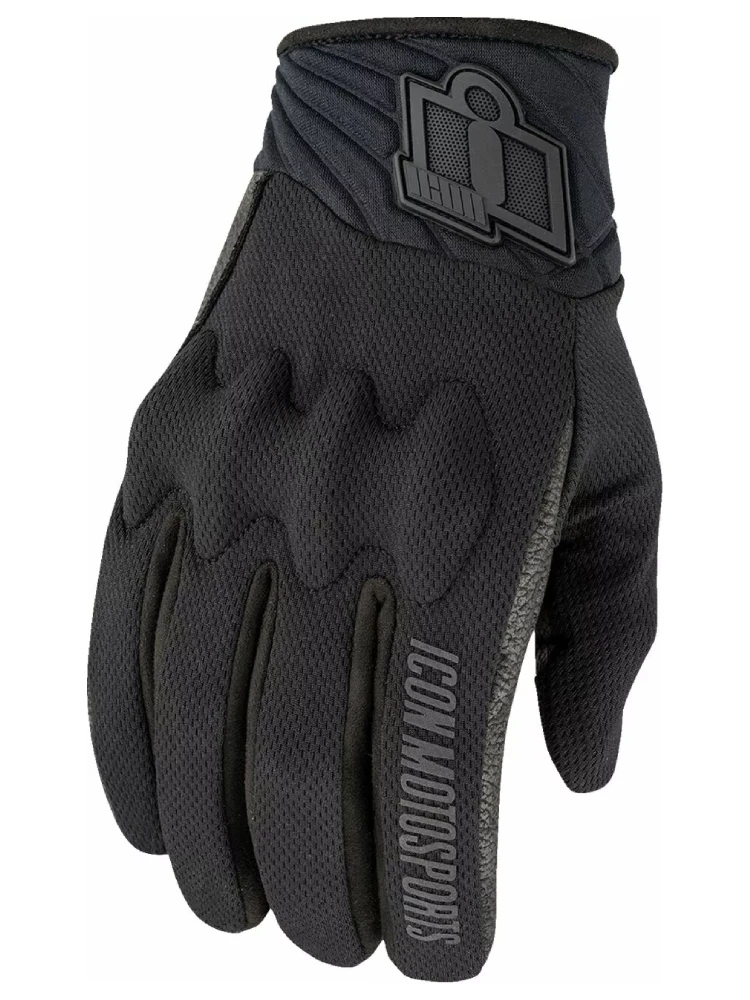 Rękawice motocyklowe damskie Icon Anthem 3 czarne