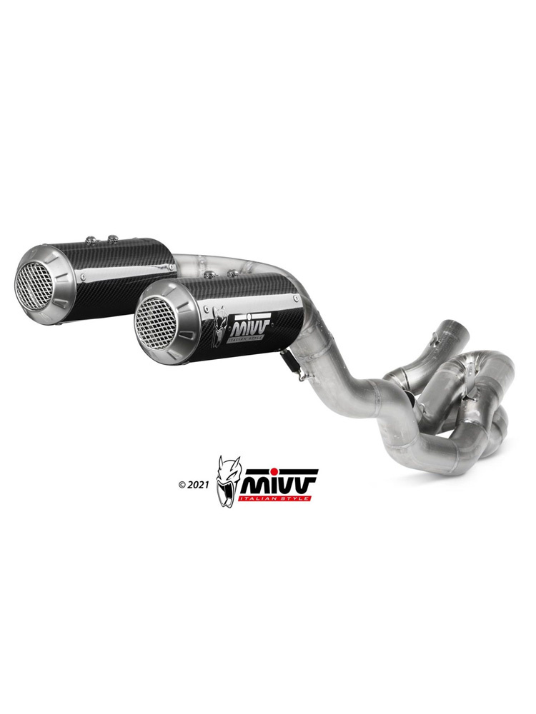 Pełny układ wydechowy (MK3) MIVV do Ducati Panigale V4 (18-22) carbon