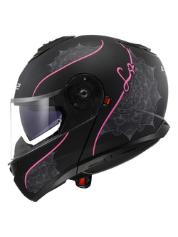 Kask szczękowy LS2 FF908 Strobe II Lux czarno-różowy matowy