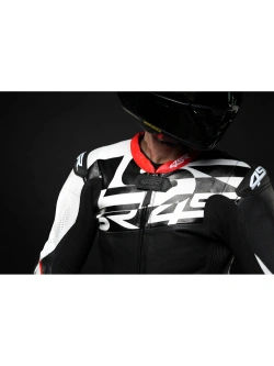 Kombinezon motocyklowy dwuczęściowy 4SR RR Pista AR czarno-czerwono-biały