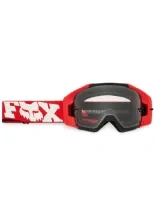 Gogle motocyklowe Fox Vue Core z przezroczystą szybką, czarno-czerwone