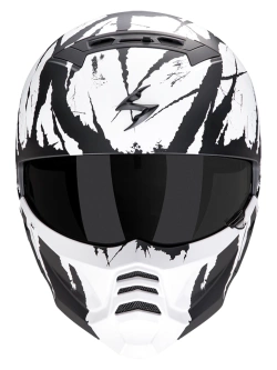 Kask modułowy Scorpion Exo-Combat II Marauder czarno-biały matowy
