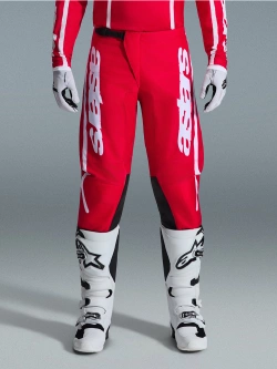 Spodnie cross Alpinestars MX Fluid Apex czerwono-białe