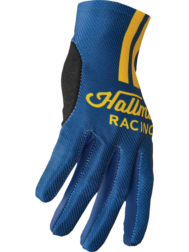 Rękawice cross Thor Hallman Mainstay Roosted niebiesko-żółte