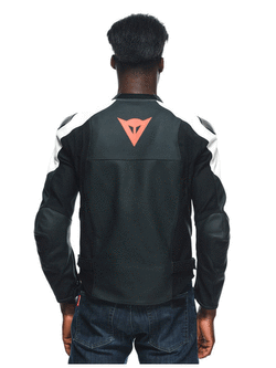 Kurtka motocyklowa skórzana Dainese Sportiva czarno-biała