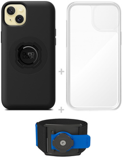 Zestaw do biegania: etui MAG na telefon iPhone 15 Plus (magnetyczne) + wodoodporny pokrowiec MAG + opaska sportowa Quad Lock