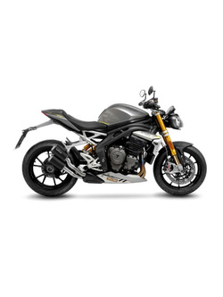 Podwójny tłumik motocyklowy LeoVince LV-10 [Slip-On, Black Stainless Steel] do Triumph Speed Triple 1200 RR/ RS (21-24)
