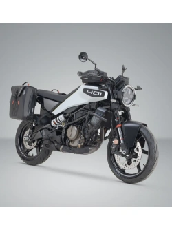 Sakwy motocyklowe wodoodporne SysBag WP M/M SW-Motech + stelaże SLC Husqvarna Svartpilen (23-)/ Vitpilen 401 (23-25) [poj.: 2 x 17-23l]