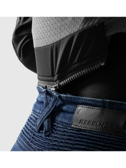 Jeansy motocyklowe damskie Rebelhorn Agness 2 Mono niebieskie