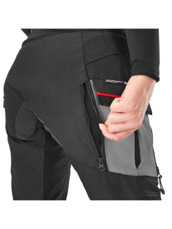 Spodnie motocyklowe damskie tekstylne Shima Tracker czarno-jasnoszare