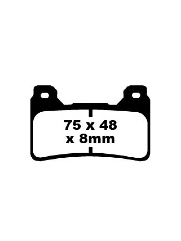 Klocki hamulcowe EBC EPFA390HH 75 x 48 x 8mm NA PRZÓD