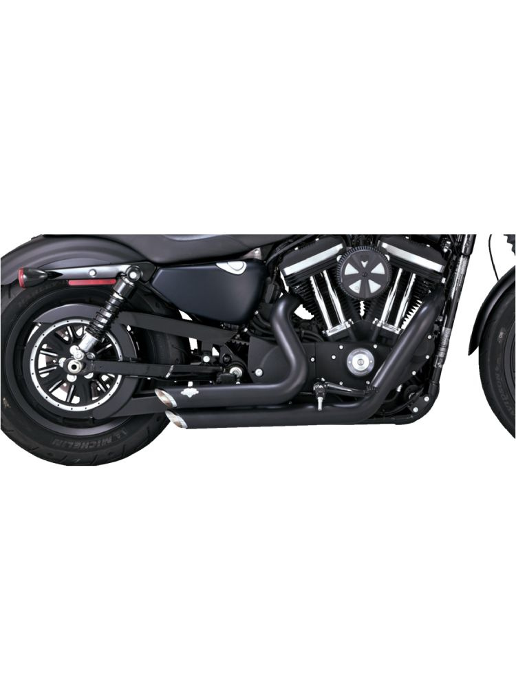 Pełny układ wydechowy Vance & Hines Shortshots Staggered do wybranych modeli Harleya Davidsona Czarny Mat