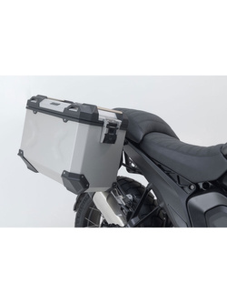 Zestaw: kufry boczne 45/45l + kufer centralny 38l Trax Adv + stelaże SW-MOTECH BMW R 1300 GS (23-) srebrne