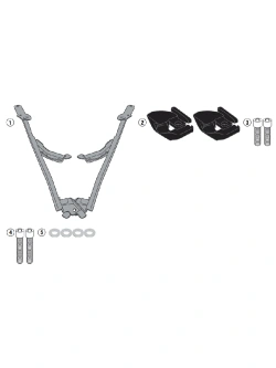 Stelaż pod kufer centralny Monokey, Monolock Kappa Honda X-ADV 750 (17-20) [bez płyty montażowej]