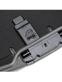 Kufer centralny Givi Monokey V58NNB2 Maxia 5 z dodatkowym ryglem wewnętrznym, czarny z czerwonymi odblaskami [pojemność: 58 litrów]