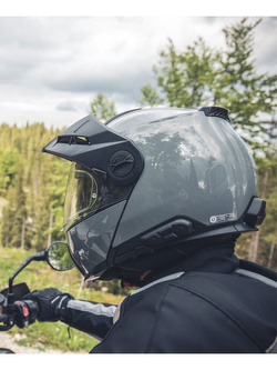 Zestaw: Kask szczękowy Schuberth E2 szary + dedykowany interkom motocyklowy