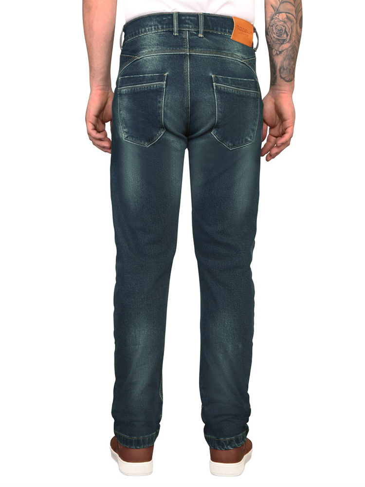 Jeansy motocyklowe Modeka Finn Mono niebieskie sprane