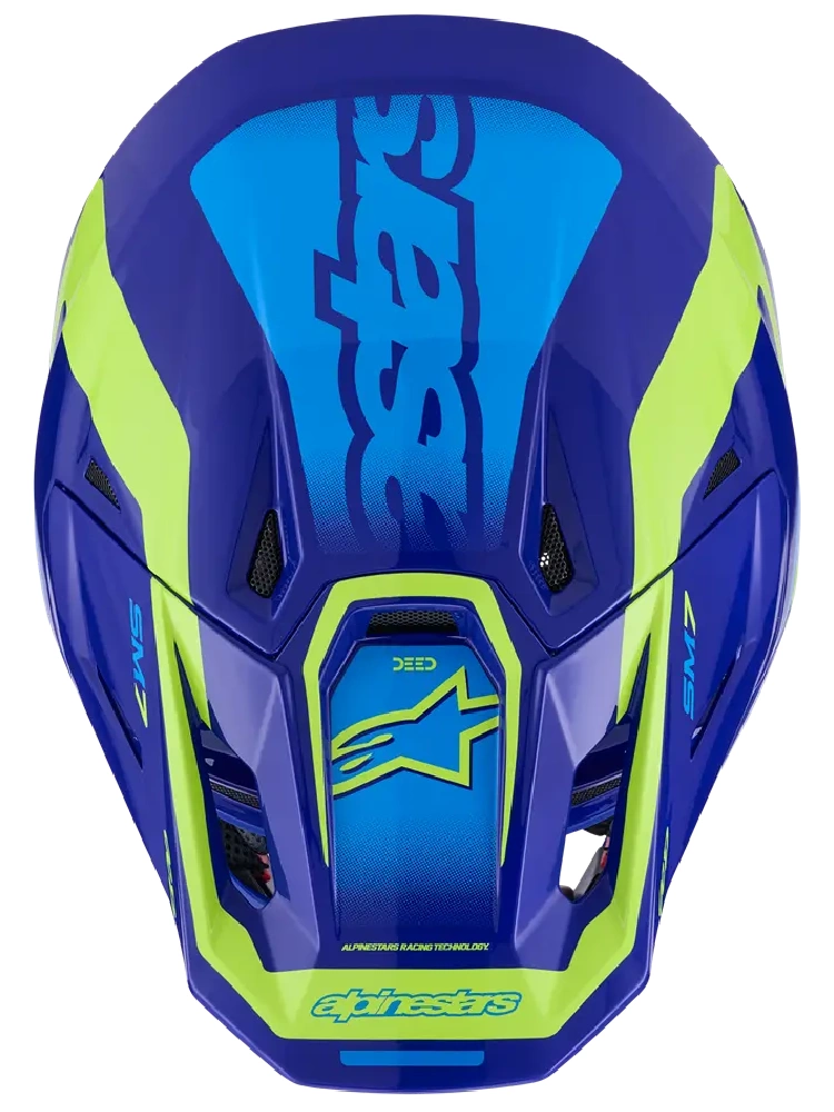 Kask enduro Alpinestars SM7 Deed niebieski-fluo połysk