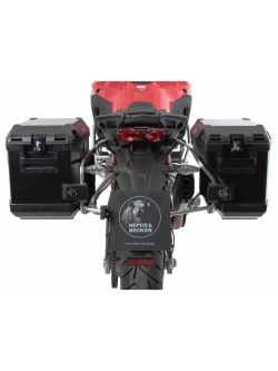 Zestaw: kufry boczne + stelaże Hepco&Becker Xplorer Cutout Ducati Multistrada V4/S/Pikes Peak/Rally/RS (25-) czarny