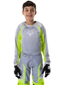 Bluza enduro dziecięca Fox 180 Frame szara-fluo