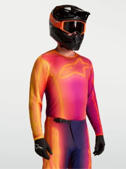 Bluza cross Alpinestars MX Fluid Kepler fioletowo-pomarańczowa