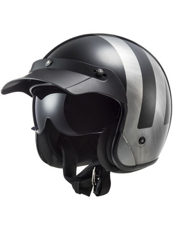 Kask otwarty LS2 OF601 Bob II Lines czarno-szary
