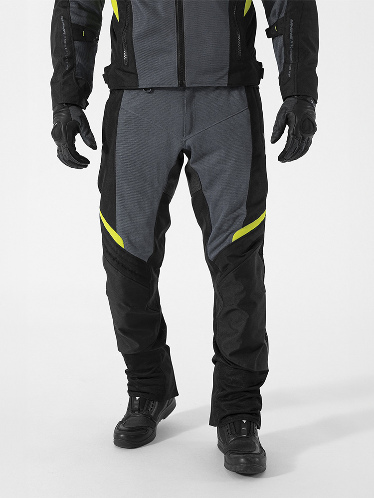 Spodnie motocyklowe tekstylne Shima Rush 2.0 Vent czarno-szare-fluo